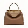 芬迪/Fendi PEEKABOO REGULAR_棕色皮革手袋 8BN290 SMT F1800