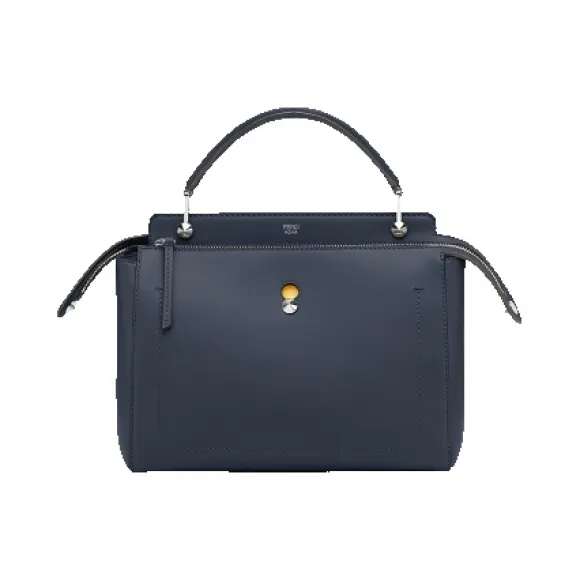 芬迪/Fendi 深蓝色DOTCOM小牛皮手提包 8BN293 5QL F03BF