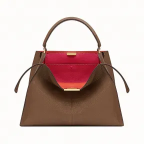 芬迪/Fendi PEEKABOO X-LITE_棕色皮革手袋 8BN304 SMT F17PQ