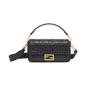 芬迪/Fendi BAGUETTE黑色皮革手袋-女士手袋-FENDI芬迪官网 8BR600A72VF15ZW-8055512374240