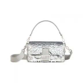 芬迪/Fendi Baguette - 银色亮片和皮革包   8BR600AMP0F0MK5