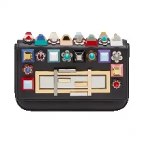 芬迪/Fendi 黑色小号MINI 3BAGUETTE女士手包 8BR762 84L F0X93