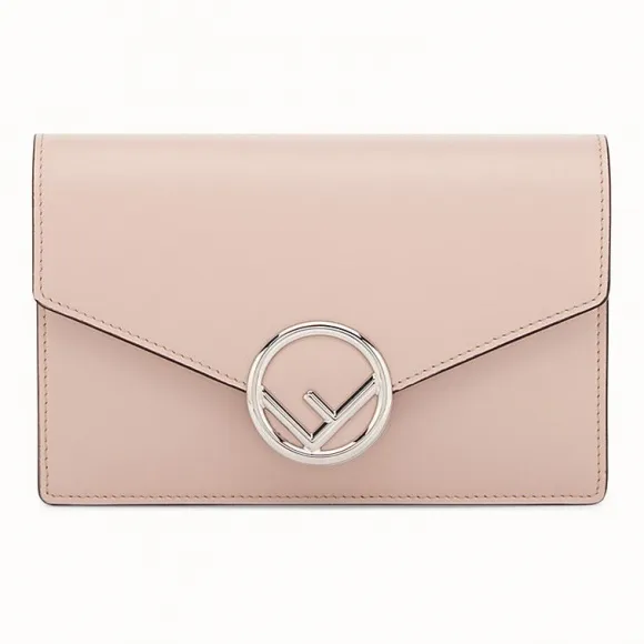 芬迪/Fendi 链带皮夹_粉红色皮质迷你手袋 8BS006 A0K KF07MJ