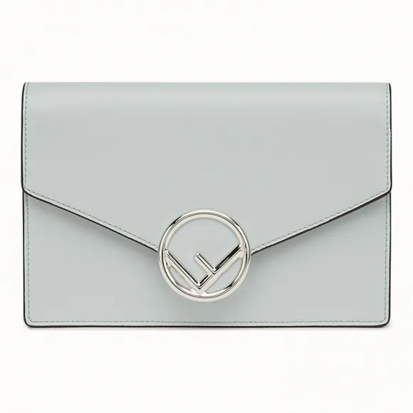 芬迪/Fendi 链带皮夹_灰色皮革迷你手袋 8BS006 A0K KF07ML