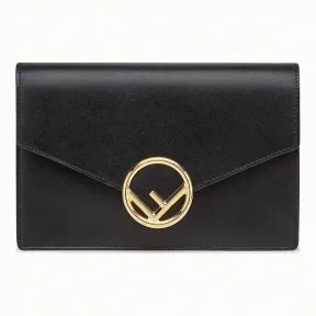 芬迪/Fendi 链带皮夹_黑色皮质迷你手袋 8BS006 A0K KF0KUR