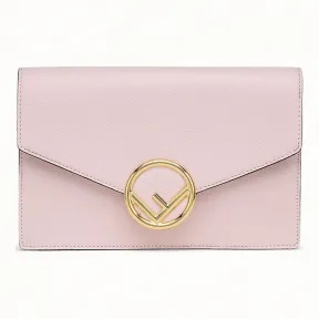 芬迪/Fendi 链带皮夹_粉红色皮质迷你手袋 8BS006 A18 BF01KW