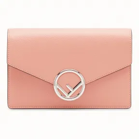 芬迪/Fendi 链带皮夹_粉红色皮质迷你手袋 8BS006 A18 BF13DO