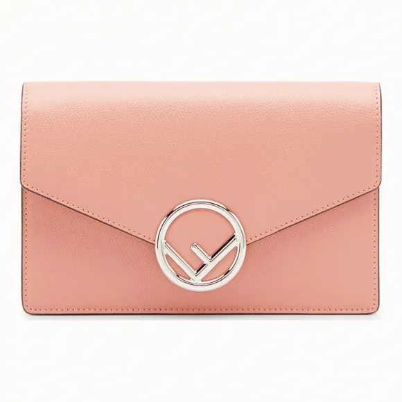 芬迪/Fendi 链带皮夹_粉红色皮质迷你手袋 8BS006 A18 BF13DO