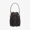 芬迪/Fendi 黑色帆布迷你手袋 8BS010A9P6F0KUR