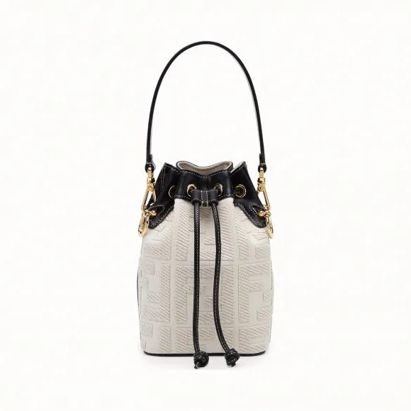 芬迪/Fendi 女士 米色帆布迷你手袋 8BS010A9P6F0WNA