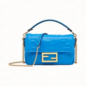 芬迪/Fendi 女士 蓝色皮革迷你手袋 8BS017A72VF170Y