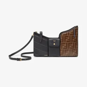 芬迪/Fendi 3口袋迷你手袋_绿色皮革信差包 8BS025 A5M PF14R8