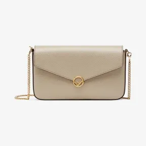 芬迪/Fendi 米色皮质迷你手袋 8BS032A18BF0E65