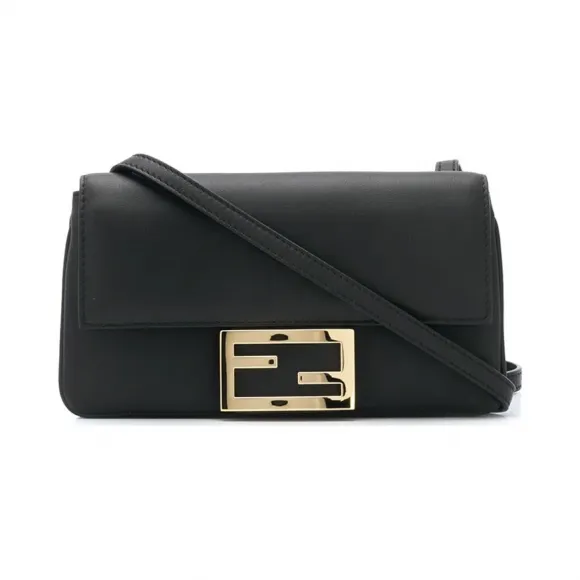 芬迪/Fendi BAGUETTE 黑色 牛皮 女士 斜挎包 8BS040A5DYF0KUR