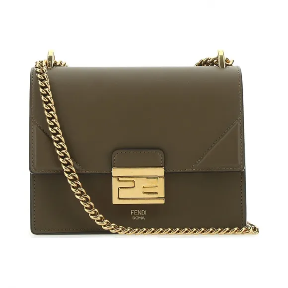 芬迪/Fendi KAN U 深绿色 牛皮 女士 斜挎包 8BT312A5DYF19PP