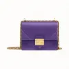 芬迪/Fendi KAN U小号_紫色皮革迷你手袋 8BT312 A5D YF186B
