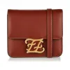 芬迪/Fendi KARLIGRAPHY 啡色 牛皮 女士 斜挎包 8BT317AAIWF1A15