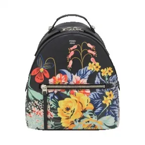 芬迪/Fendi 女士黑色MINI PACKBACK皮革包袋 8BZ038 SMP F07P6