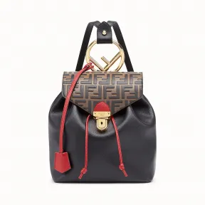 芬迪/Fendi 背包_拼色皮革背包 8BZ043 A3Z OF13X8