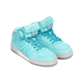 芬迪/Fendi Fendi Match-女士绿松石色尼龙高帮鞋-女士运动鞋 8E8380ALIRF1JGC 8056582521794