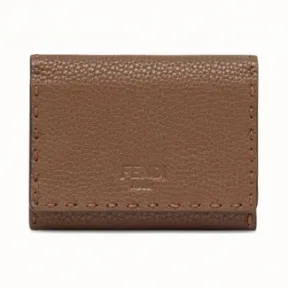 芬迪/Fendi 卡片套_棕色皮质卡片套 8M0217 SMT F1893