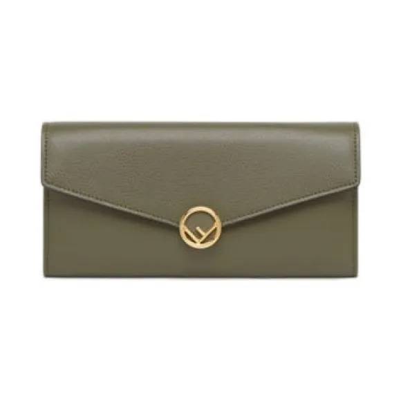 芬迪/Fendi 欧式零钱包-绿色真皮零钱包 8M0251A18BF14QC 8055512685704