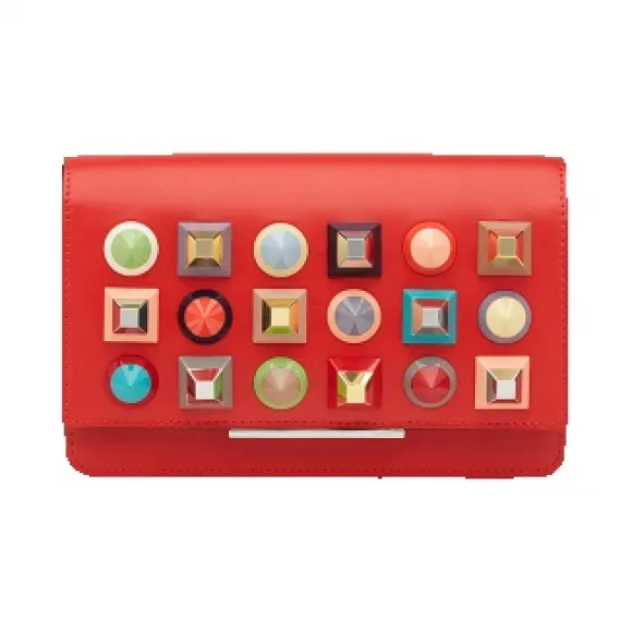 芬迪/Fendi 女士红色WALLET ON CHAIN小牛皮小型皮具 8M0346 SR0 F07H7