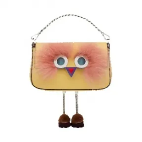 芬迪/Fendi 女士黄色MICRO BAGUETTE皮革包袋 8M0354 SHQ F0Z2E