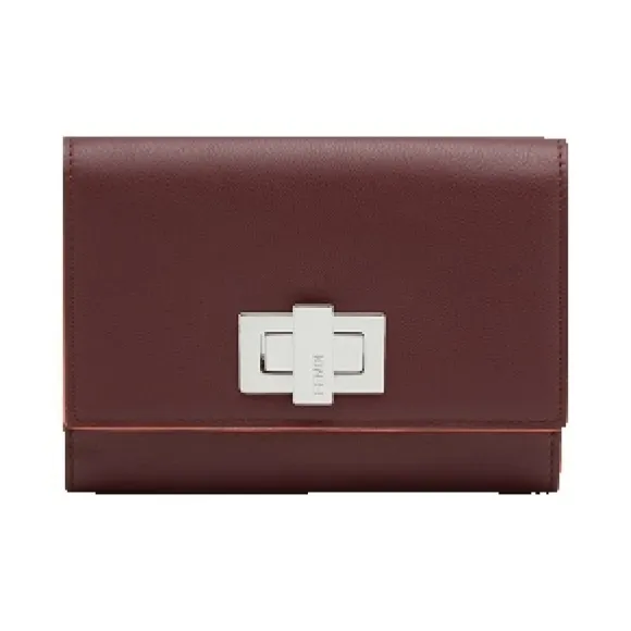 芬迪/Fendi 女士酒红色长款皮夹皮革小型皮具 8M0359 SFH F09SP