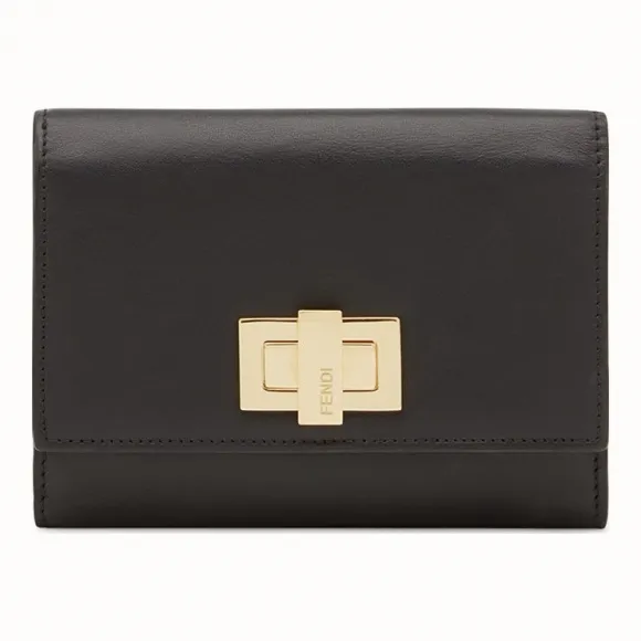 芬迪/Fendi 中型款式长款皮夹_黑色皮质中号长款皮夹 8M0359 SFH F0E6E