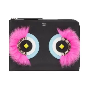 芬迪/Fendi 女士黑色CLUTCH小牛皮小型皮具 8M0363 88F F08SJ