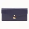芬迪/Fendi 链带长款皮夹_蓝色皮质皮夹 8M0365 A0K KF02SI