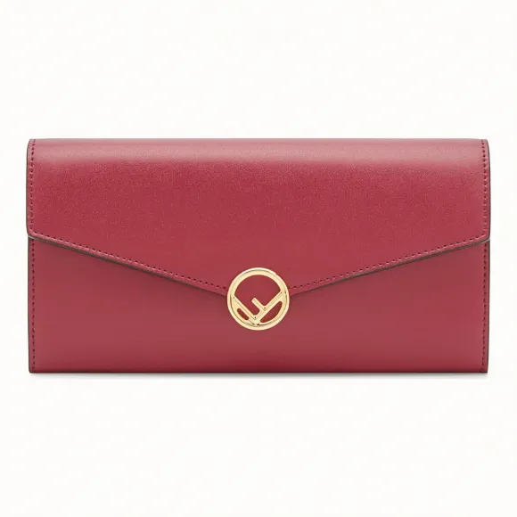 芬迪/Fendi 链带长款皮夹_红色皮夹 8M0365 A0K KF0J3V