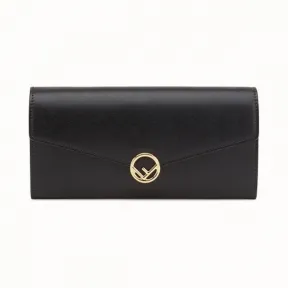 芬迪/Fendi 链带长款皮夹_黑色皮夹 8M0365 A0K KF0KUR