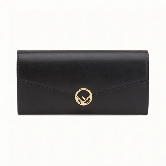 芬迪/Fendi 链带长款皮夹_黑色皮夹 8M0365 A0K KF0KUR