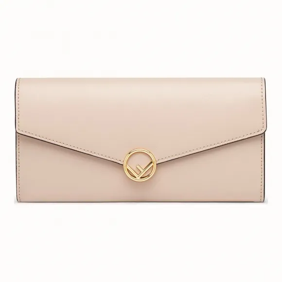 芬迪/Fendi 链带长款皮夹_粉红色皮质皮夹 8M0365 A0K KF136T