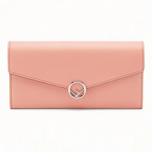芬迪/Fendi 链带长款皮夹_粉红色皮质皮夹 8M0365 A18 BF13DO