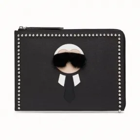 芬迪/Fendi 手拿包_黑色皮质 8M0370 7MP F0V3X