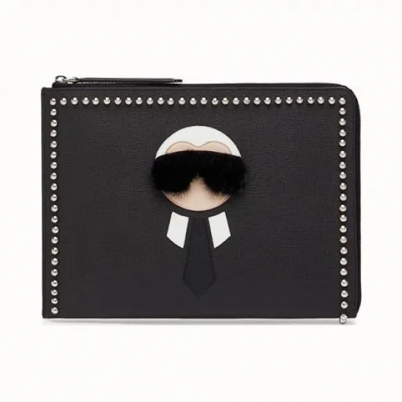 芬迪/Fendi 手拿包_黑色皮质 8M0370 7MP F0V3X