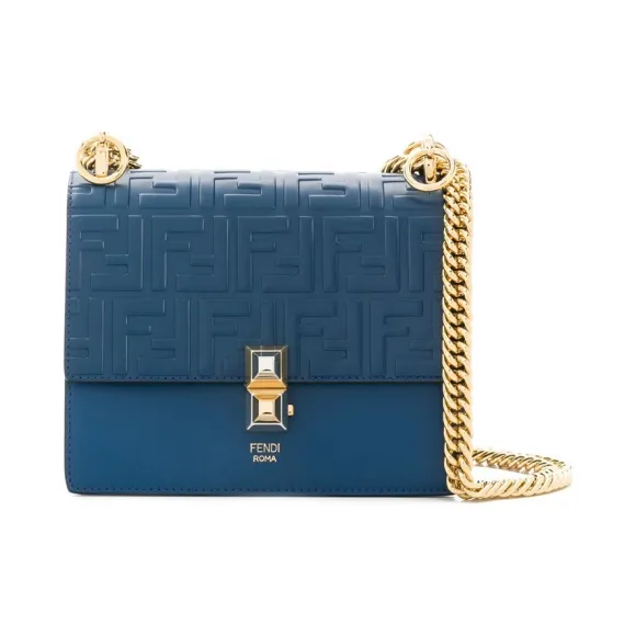 芬迪/Fendi  蓝色 牛皮 女士 手提包 8M0381A417F0E12
