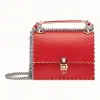 芬迪/Fendi KAN I SMALL_红色皮质迷你手袋 8M0381 A18 QF0KMG