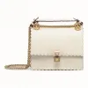 芬迪/Fendi KAN I SMALL_白色皮质迷你手袋 8M0381 A18 QF0VWM