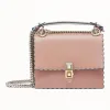 芬迪/Fendi KAN I SMALL_粉红色皮质迷你手袋 8M0381 A18 QF10A0