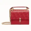 芬迪/Fendi KAN I SMALL_红色皮质迷你手袋 8M0381 A41 7F0MVV