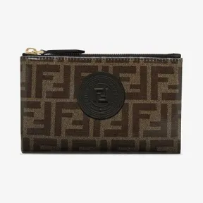 芬迪/Fendi 小号扁平手拿包_棕色布料手拿包 8N0147 A5K 4F14TU