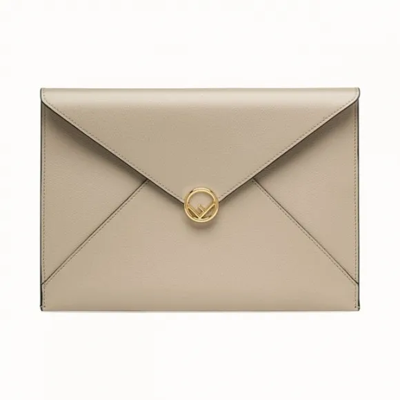 芬迪/Fendi 扁平手拿包_米色皮质手拿包 8N0152 A18 BF0E65