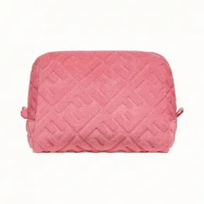 芬迪/Fendi 粉红色毛巾布化妆包 8N0171ABVQF082F