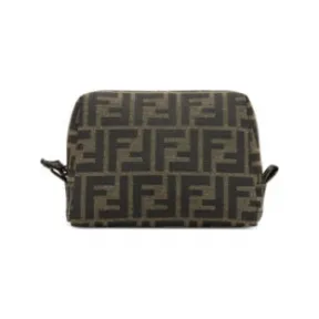 芬迪/Fendi 小号化妆包 - 棕色布料化妆包 8N0172AKBIF0XEC