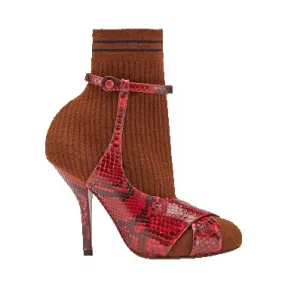 芬迪/Fendi 女士红色布料鞋履 8T6621 A02 KF10CG