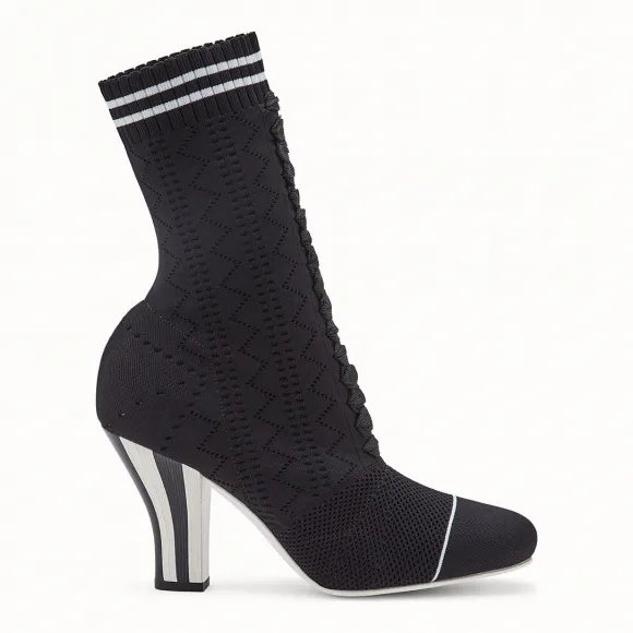 芬迪/Fendi 靴子_黑色布料及踝靴 8T6763 OD8 F0KJR